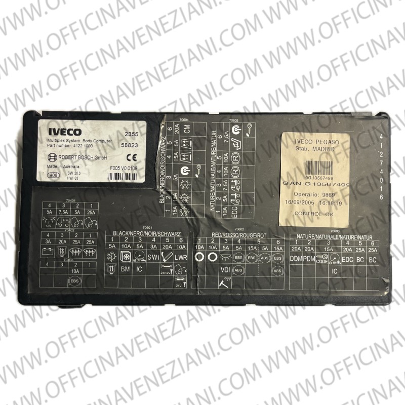 RIPARAZIONE BODY COMPUTER F005V00108 | 41221000